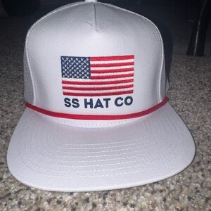 SS Hat Co White and Red Cap